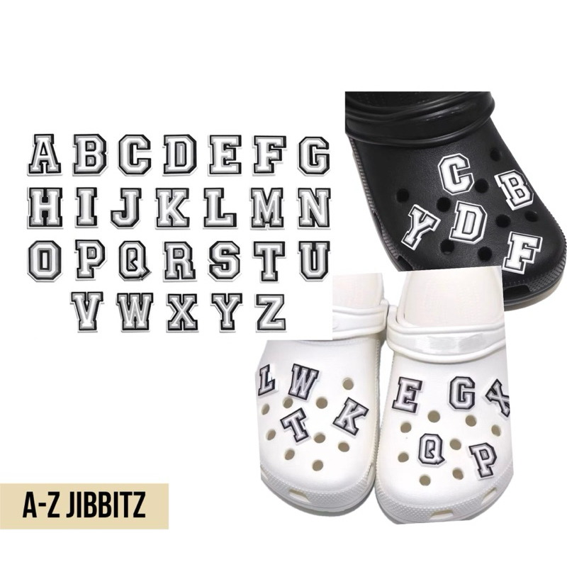 A-Z Letter jibbitz for sandals or clogs | Shopee Philippines