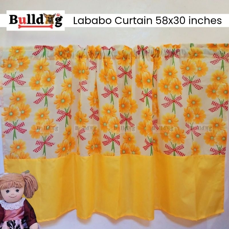 LABABO CURTAIN H PRINTED PLAIN 58x30 inches | Shopee Philippines