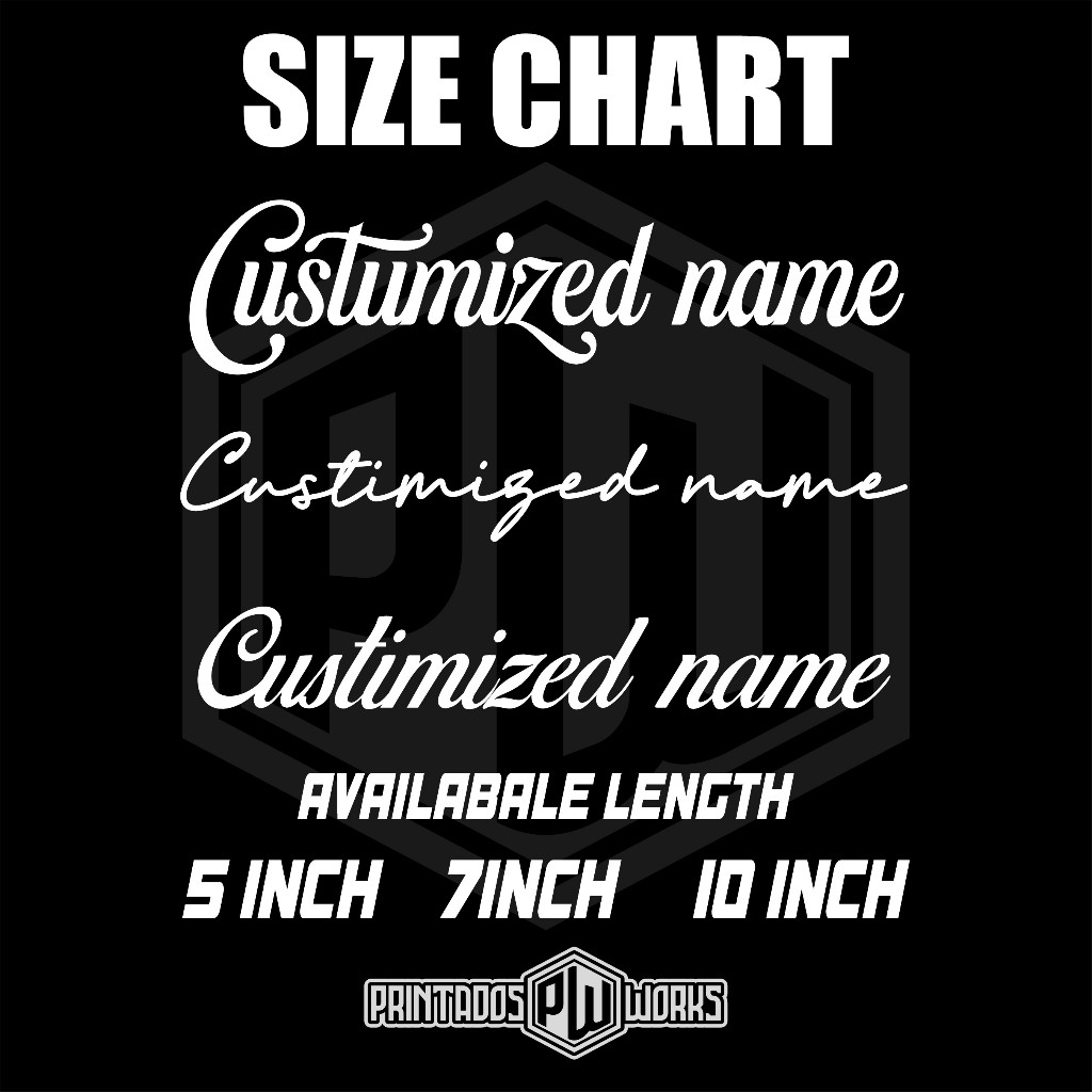 ORIGINAL CUSTOMIZE NAME SIGNATURE FONT decal sticker cutout for car ...