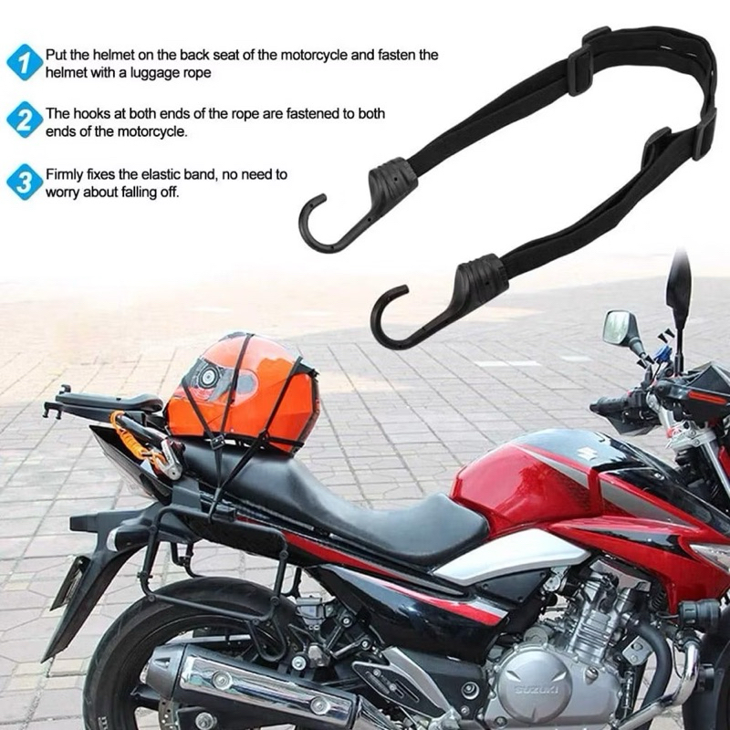 Motorcycle rope strength telescopic helmet elastic band | Shopee ...