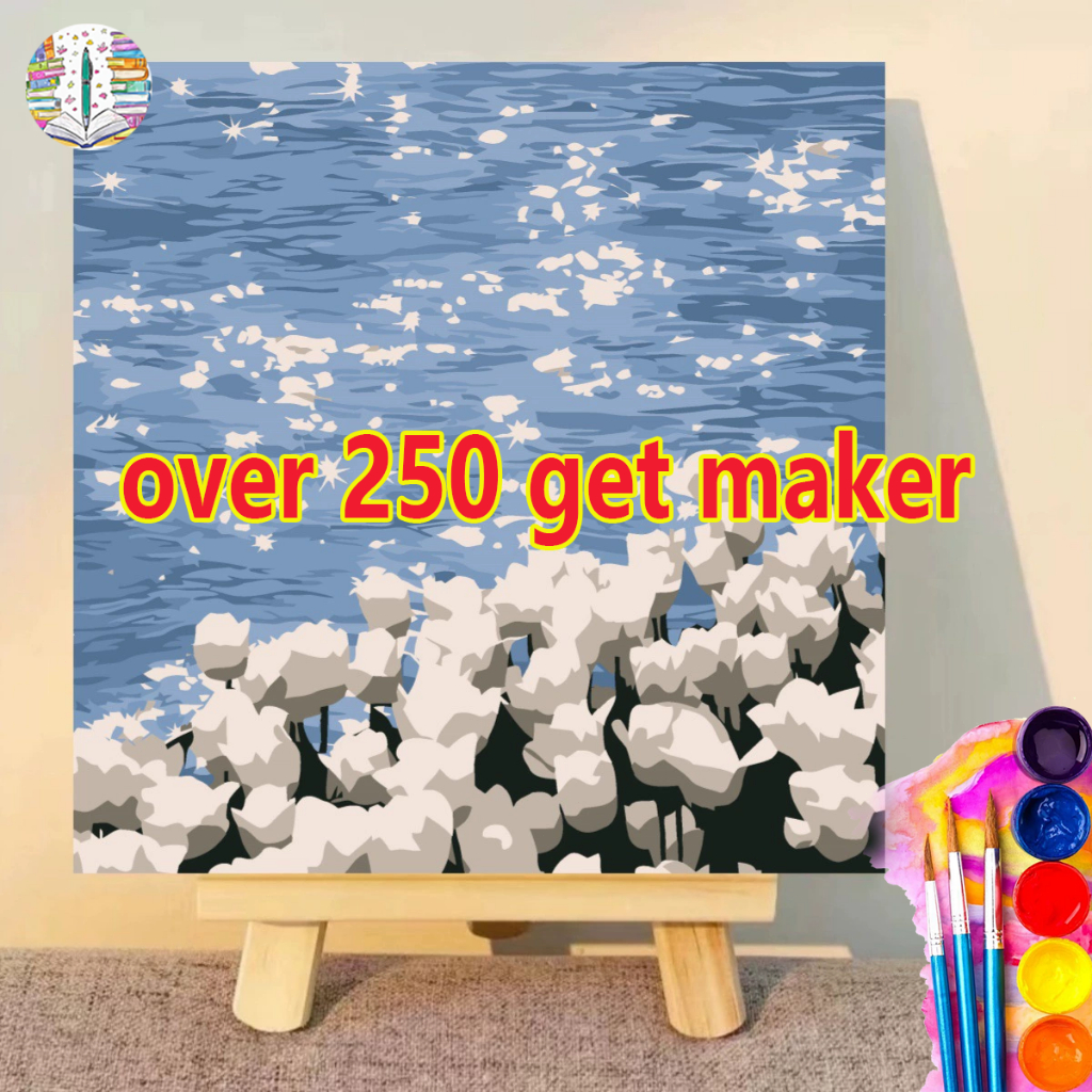 Digital Oil Paint By Numbers 20x 20cm Canvas Frame Number Painting ...