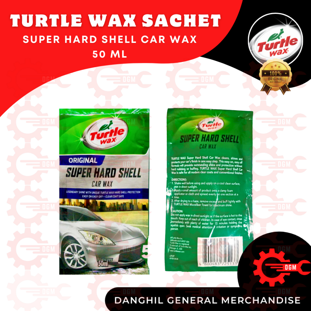 TURTLE WAX Sachet 50ml - Super Hard Shell Original & Rubbing Compound ...