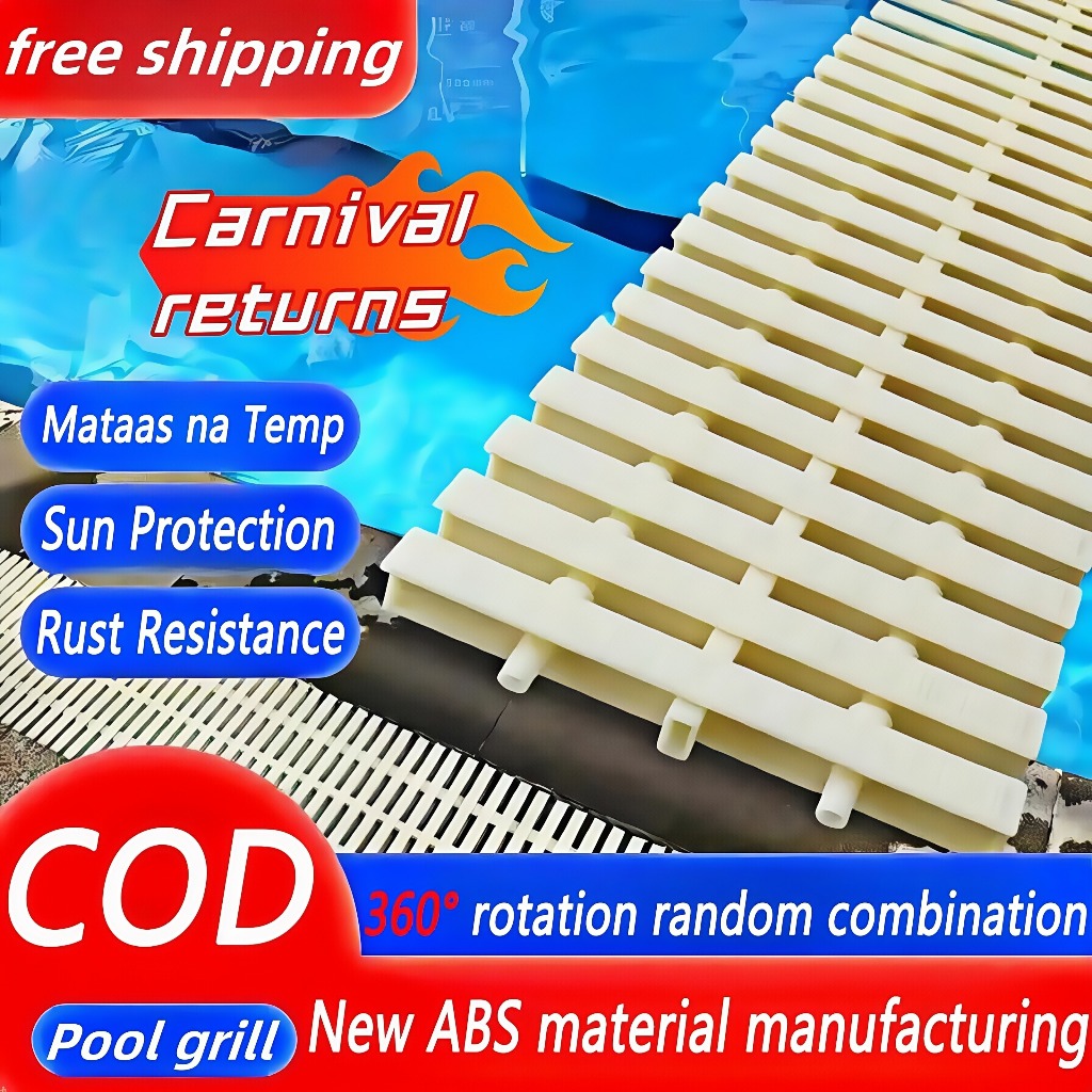 【Free Ship】15/20/25CM Pool Overflow Grid Non-Slip Drain Grille ABS ...