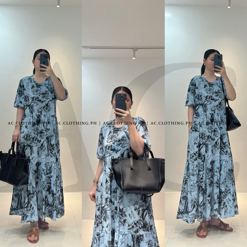 VICTORIA PRINTED FORMAL/MATERNITY DRESS | Shopee Philippines