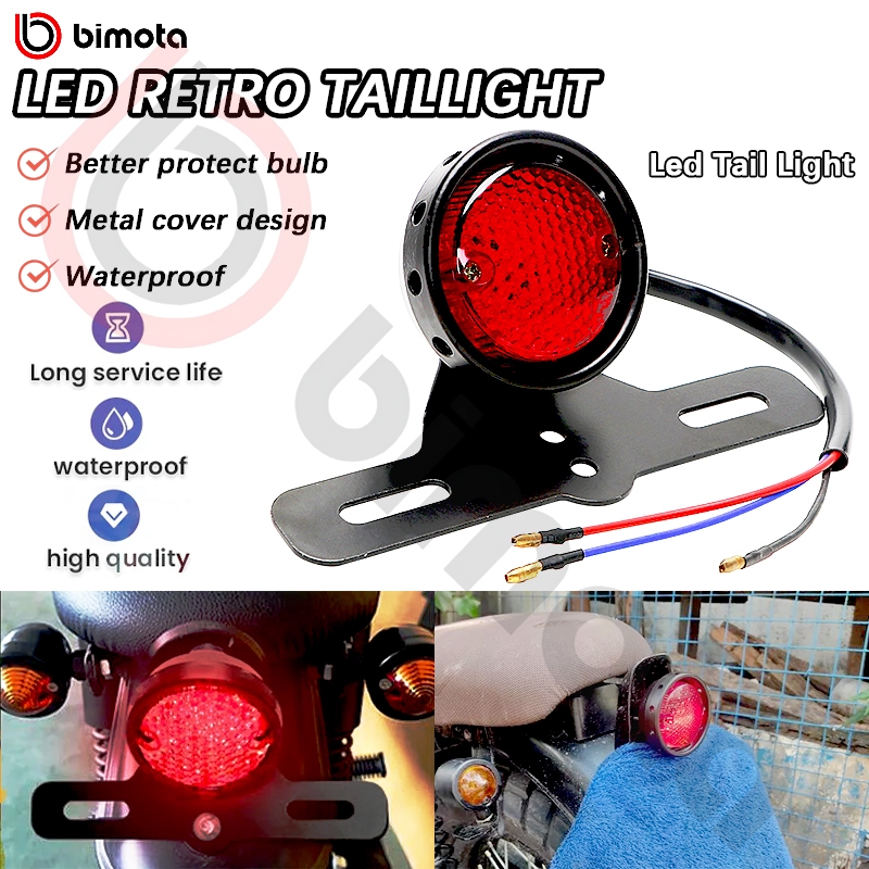 Bimota Motorcycle Led Tail Light Retro Stop Brake Lights Red Cafe Racer ...