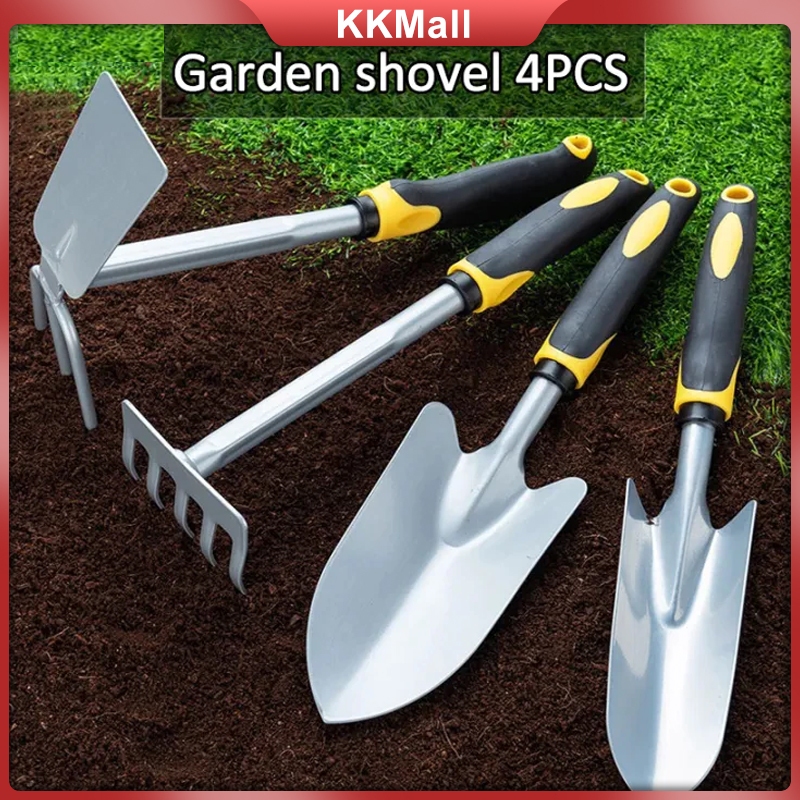 Gardening Planting Tools Set With Handle Gardening Shovel Rake Hoe ...
