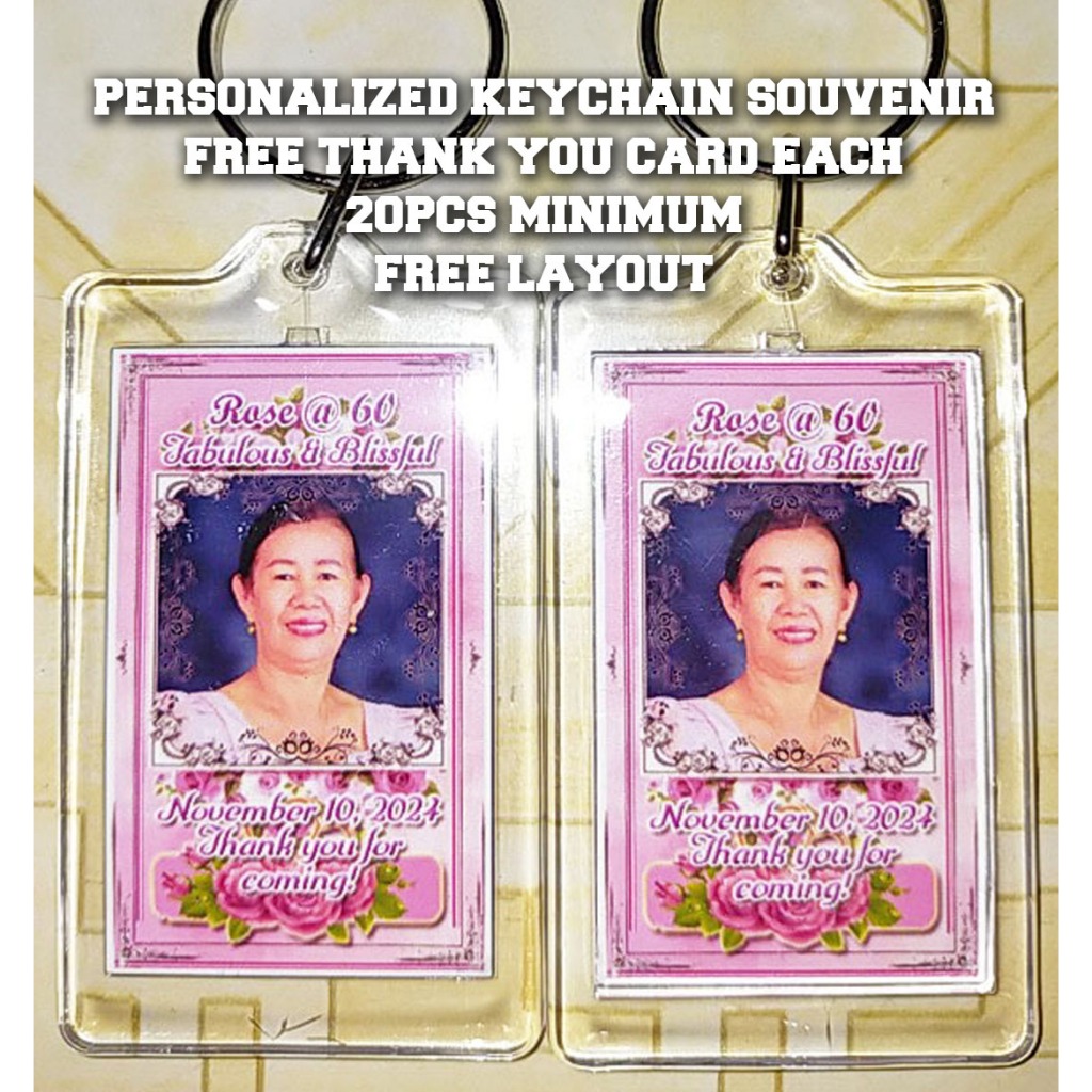 50th 60th 70th Birthday Personalized Keychain Souvenir Giveaways ...