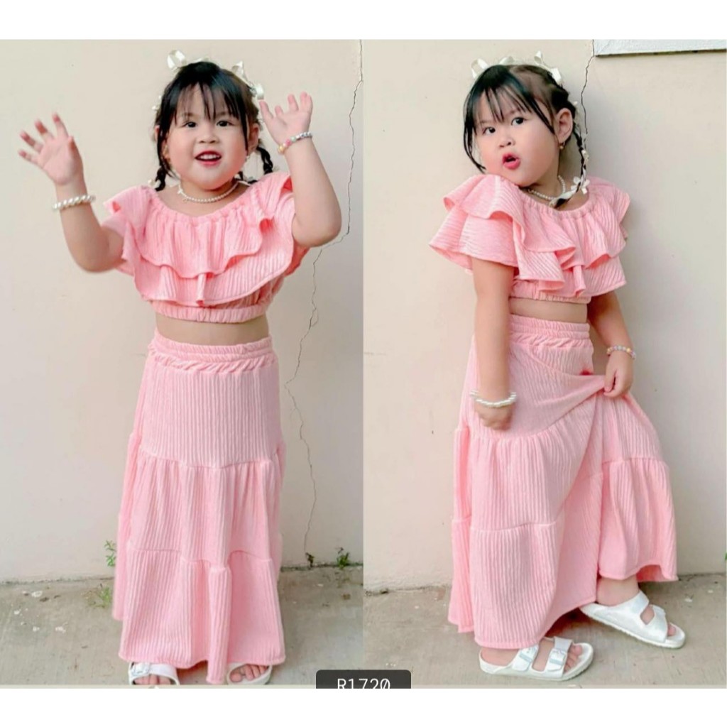KIDS SHIRRED WAIST MAXI SKIRT 4-10 SEW IN LOVE main image 1
