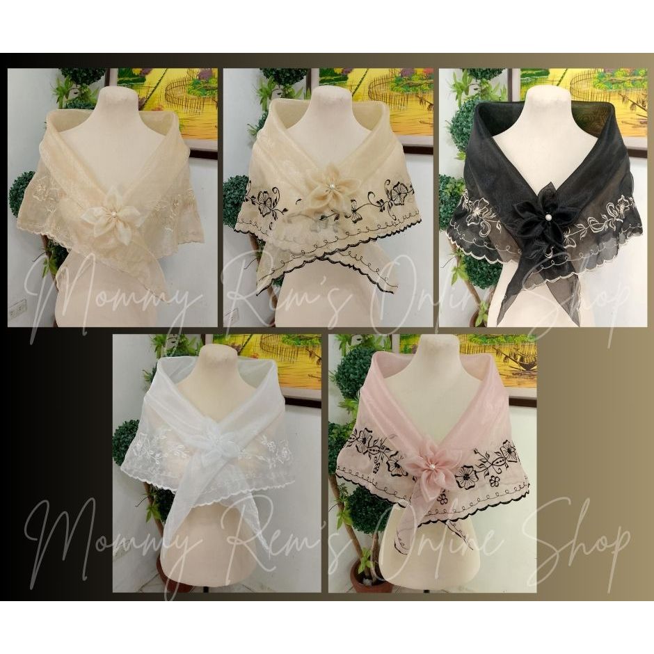 MODERN ORDINARY ALAMPAY WITH FREE HAND-MADE BROOCH PINYA ORGANZA ...