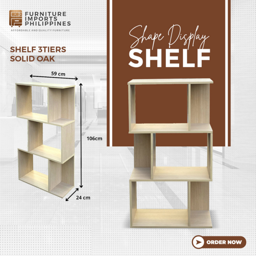 Cherry 3-Layer S-Shape Display Rack – Modern Shelf Organizer | Shopee ...