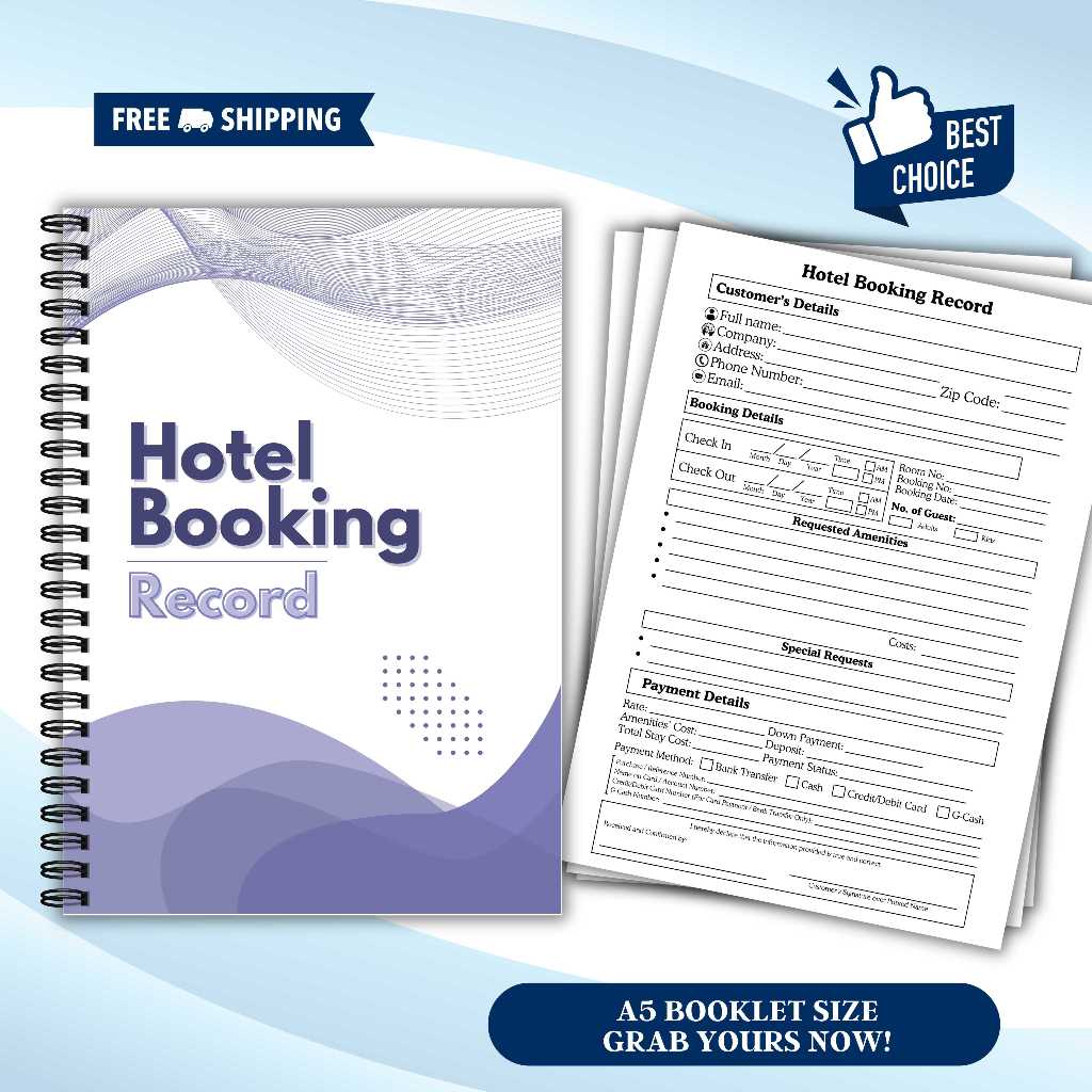 Hotel Booking Record Notebook | Shopee Philippines