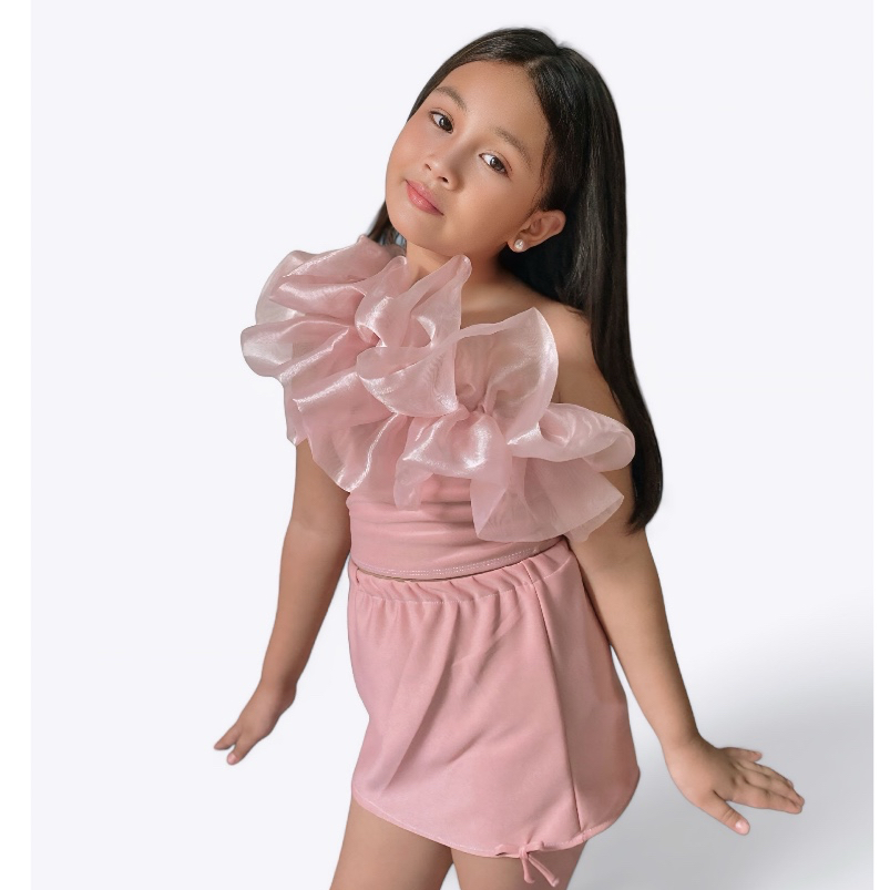 Ruffle Crop Top Catalina - Long main image 1
