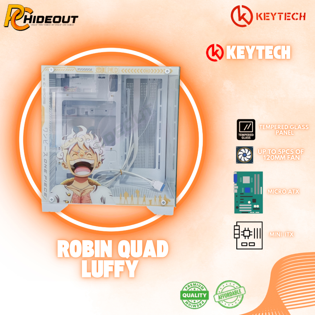 Keytech Robin Quad Dual Tempered One Piece Luffy MATX Dual Chamber ...