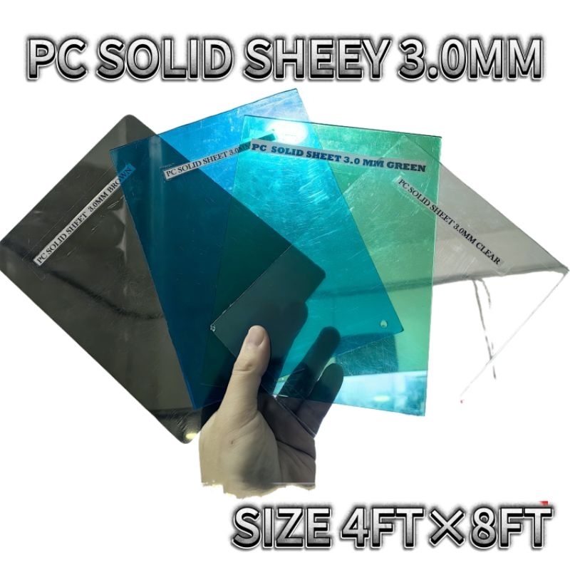 [New]PC polycarbonate Solid Sheet 1.5mm&3.0mm Size (4FTx 8FT)Fixed size ...