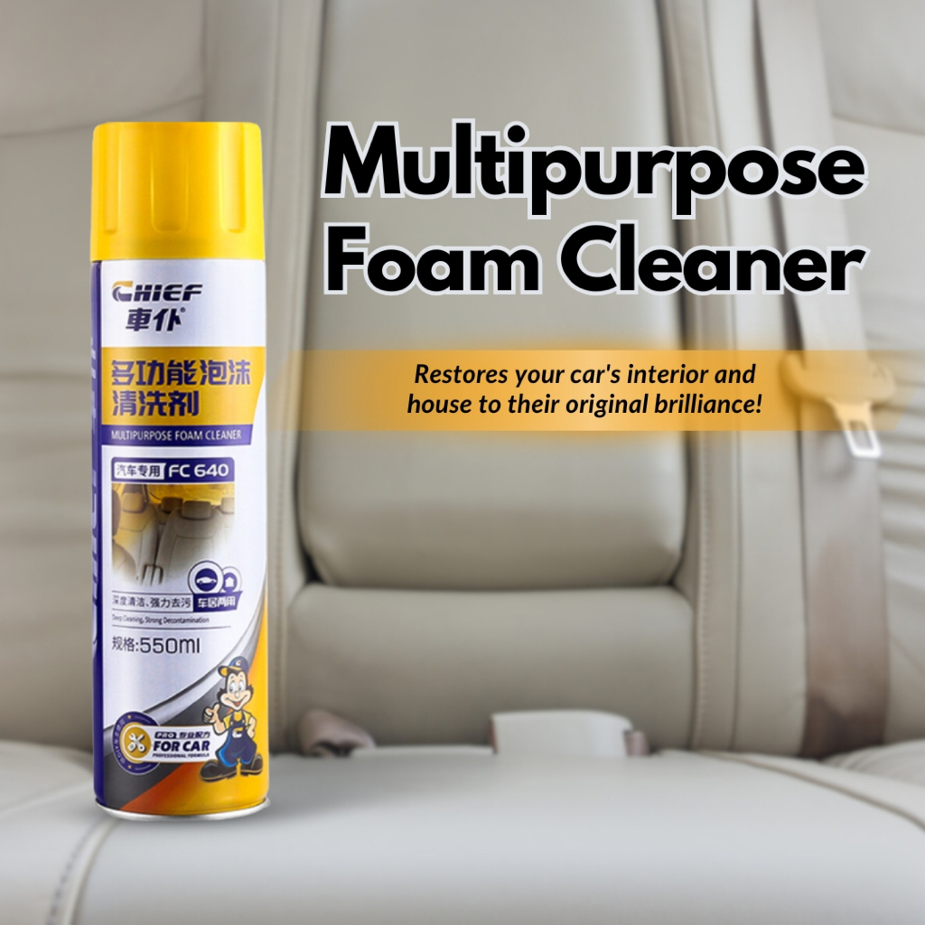 Chief Multipurpose Foam Cleaner For Car Interior Leather plastic Rubber ...