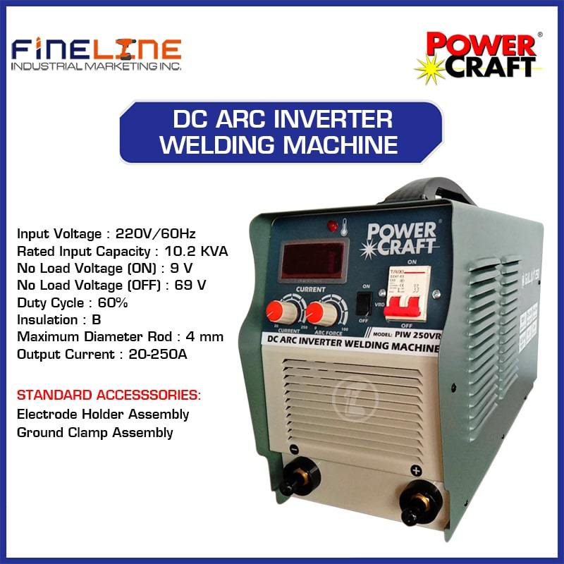 POWER CRAFT DC ARC Inverter Welding Machine 250 A with VRD Function ...