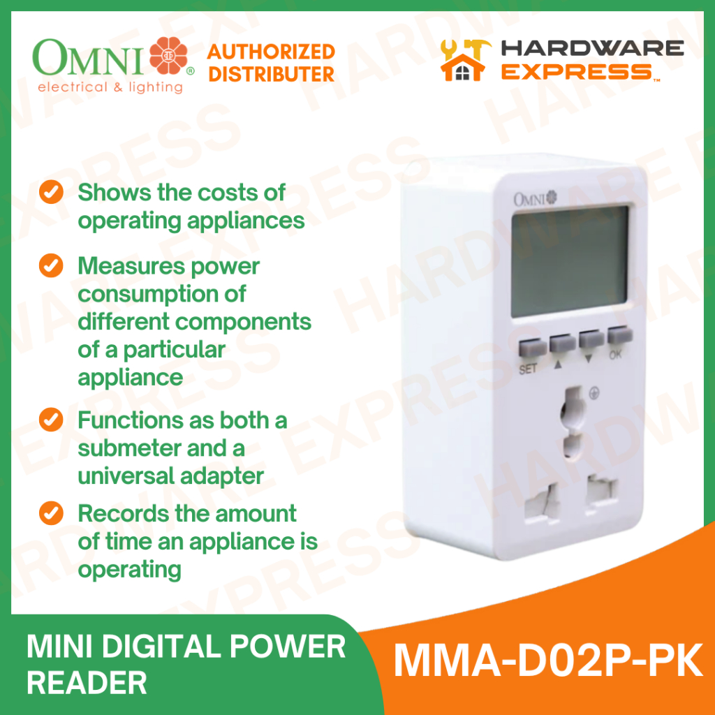 OMNI MMA-D02P-PK Mini Digital Power Reader | Shopee Philippines