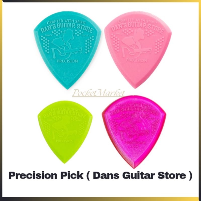 Precision Pick ( Dans Guitar Store ) 1.65mm mini / 1.5mm STD pink and ...