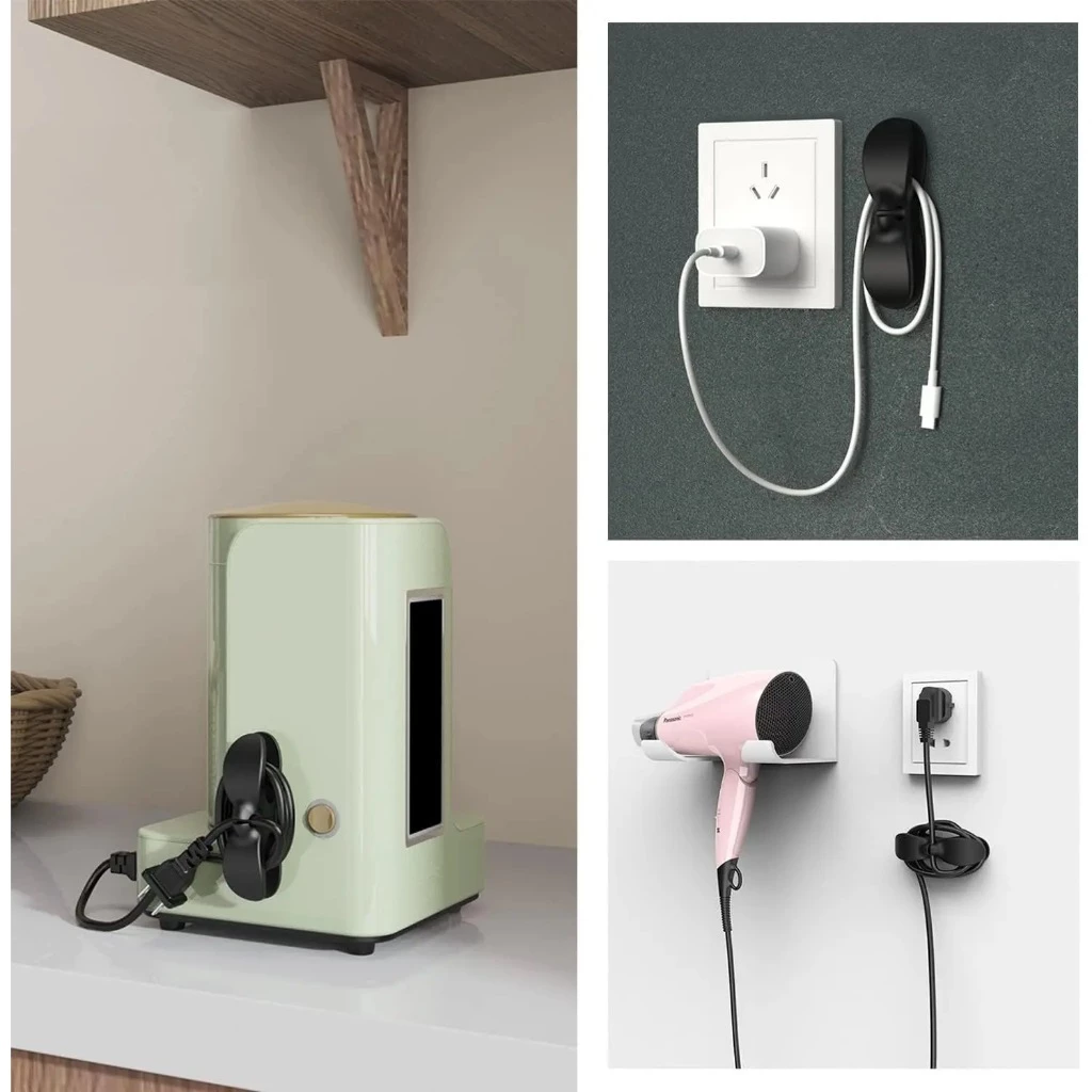 Kitchen storage cord wrapper, cable organizer, wire winder, cable management clip.