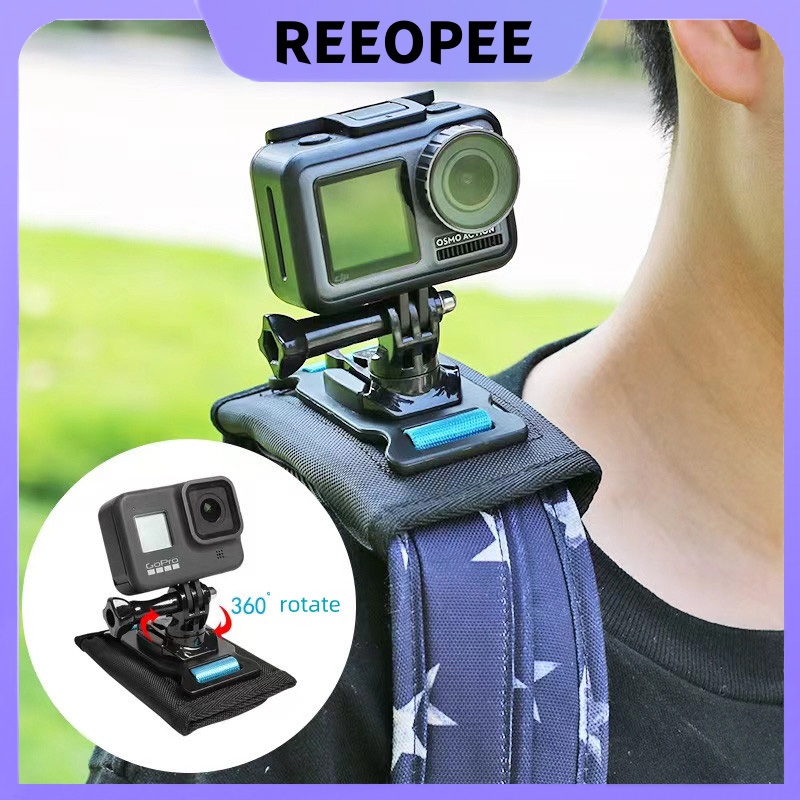 Reeopee Backpack Clip Mount for GoPro Clip Holder Mount 360 Degree ...
