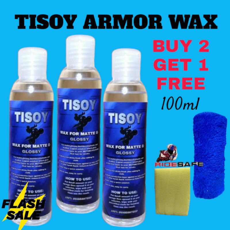 Tisoy Armor wax 3pcs 100ml armorwax with freebies | Shopee Philippines