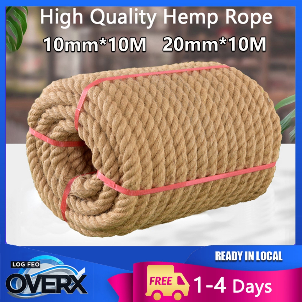 Rope Heavy duty 10M diameter 10/20mm yellow hemp clothesline Outdoor ...
