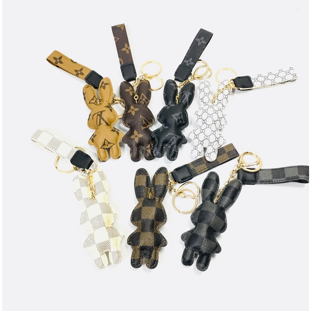 High Quality PU Leather Rabbit Keychain With Lace 100% Brand New ...