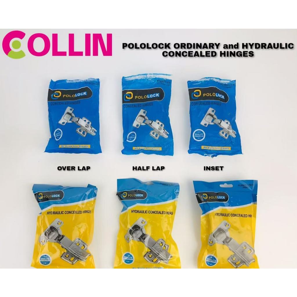 POLOLOCK ORDINARY CONCEALED HINGES / HYDRAULIC CONCEALED HINGES 1PAIR ...
