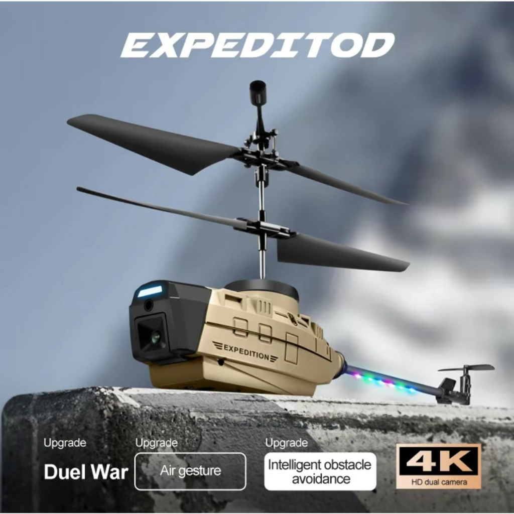 New KY202 RC Mini Helicopter Drone 4K Dual Camera Obstacle Avoidance