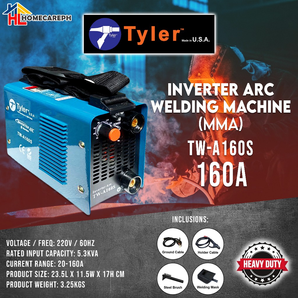 Tyler TW-A160S Inverter ARC Welding Machine MMA 160A | Shopee Philippines