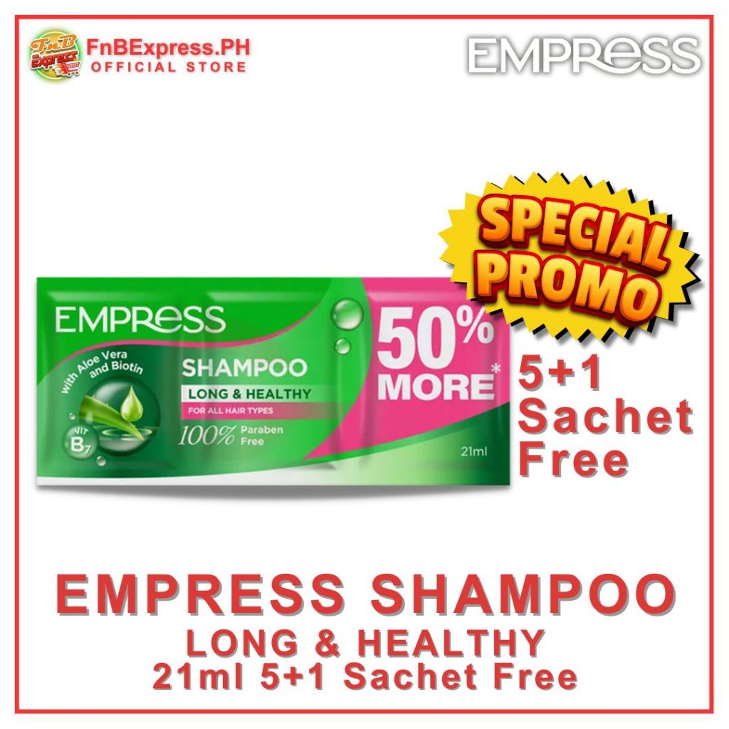 Empress Shampoo Long & Healthy 21ml x 5+1 sachet free | Shopee Philippines