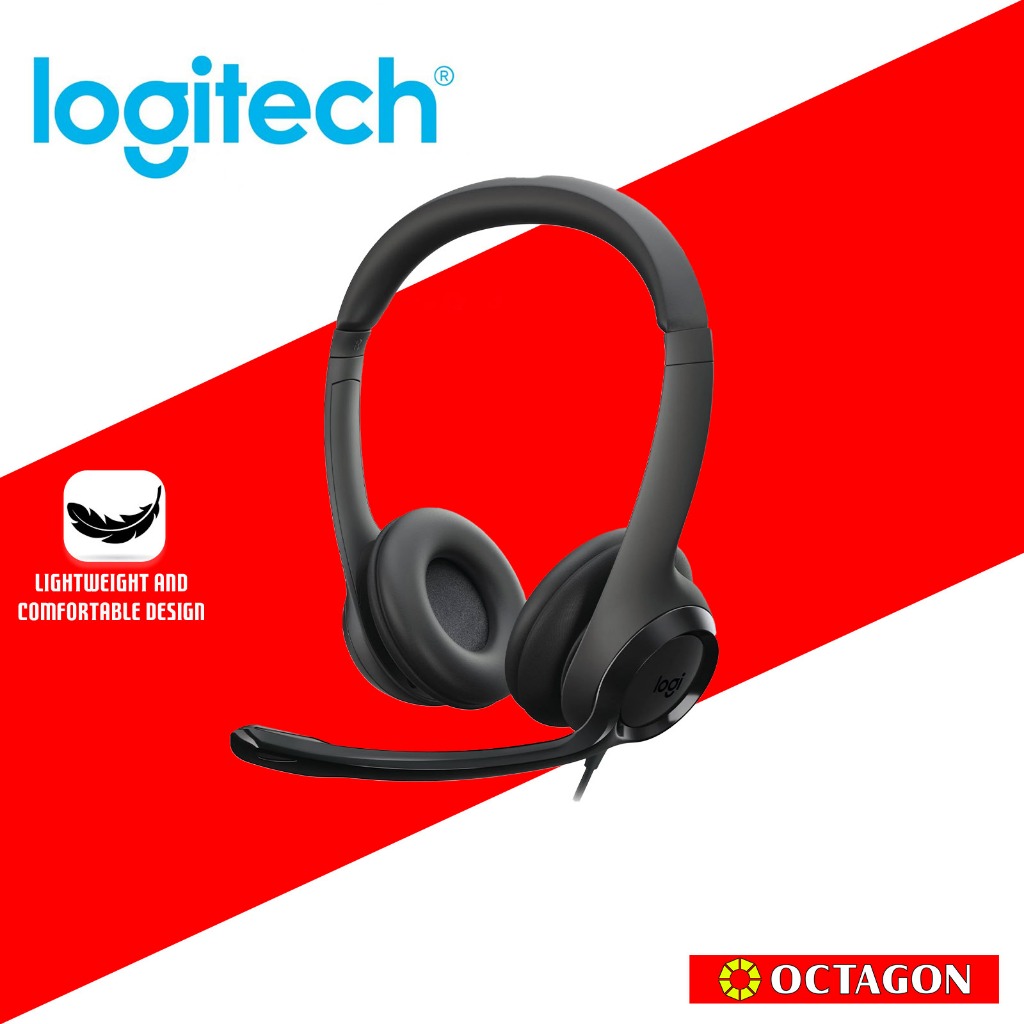 LOGITECH H390 BLACK USB PLUG CLEARCHAT COMFORT HEADSET | Shopee Philippines