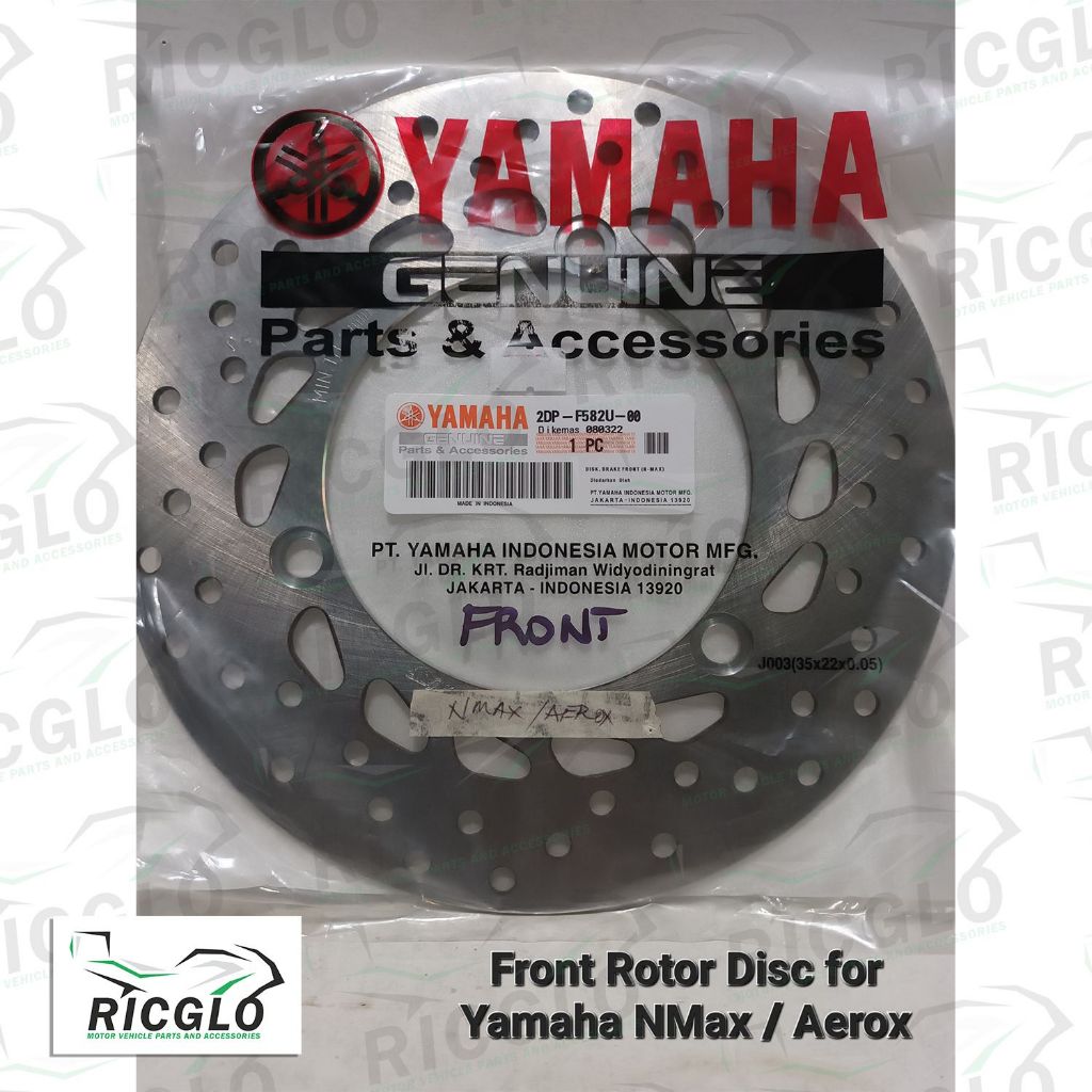 YAMAHA ROTOR DISC (FRONT) FOR NMAX / AEROX (2DP-F582U-00) | Shopee ...