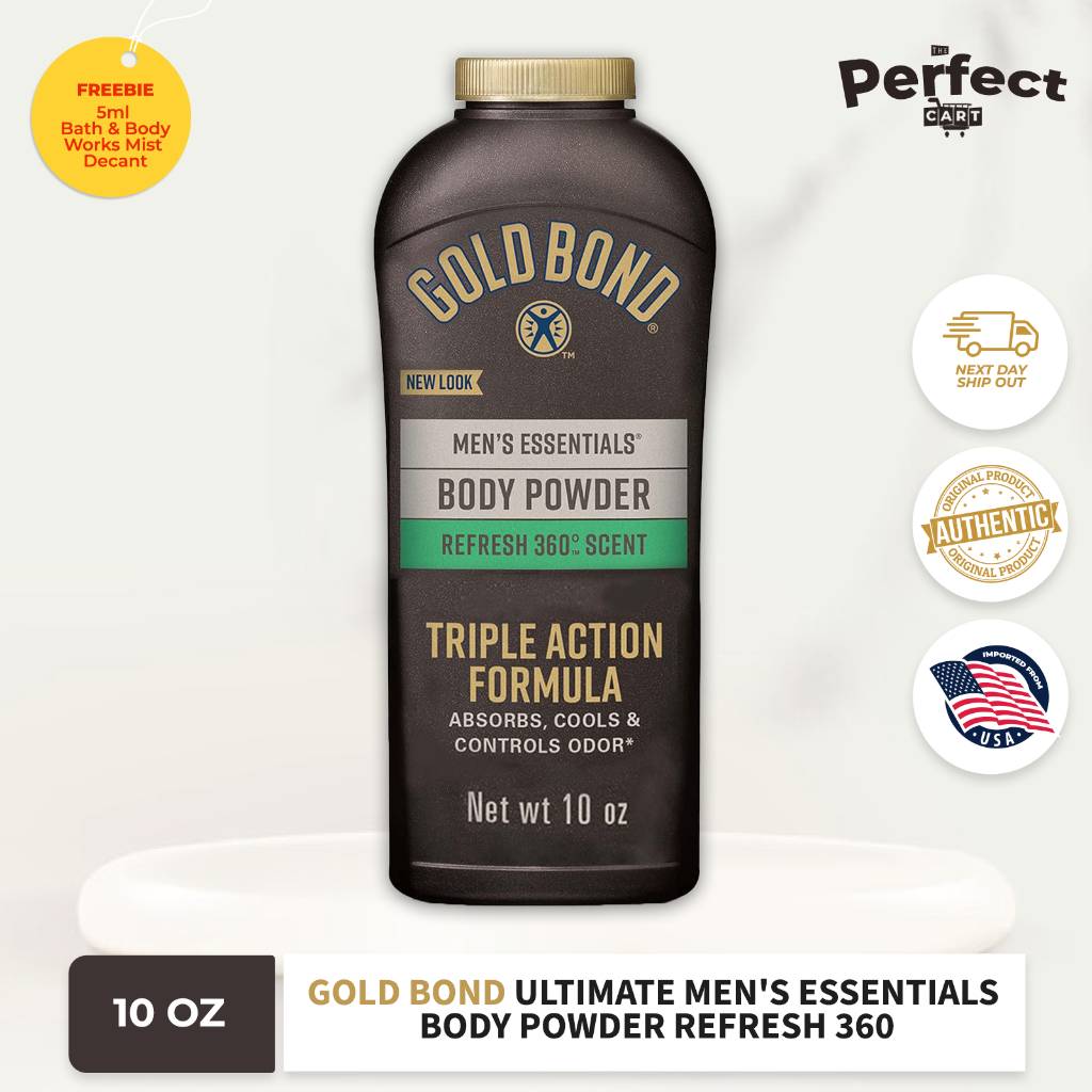 Gold Bond Ultimate Men's Essentials Body Powder Refresh 360 10.0 oz ...