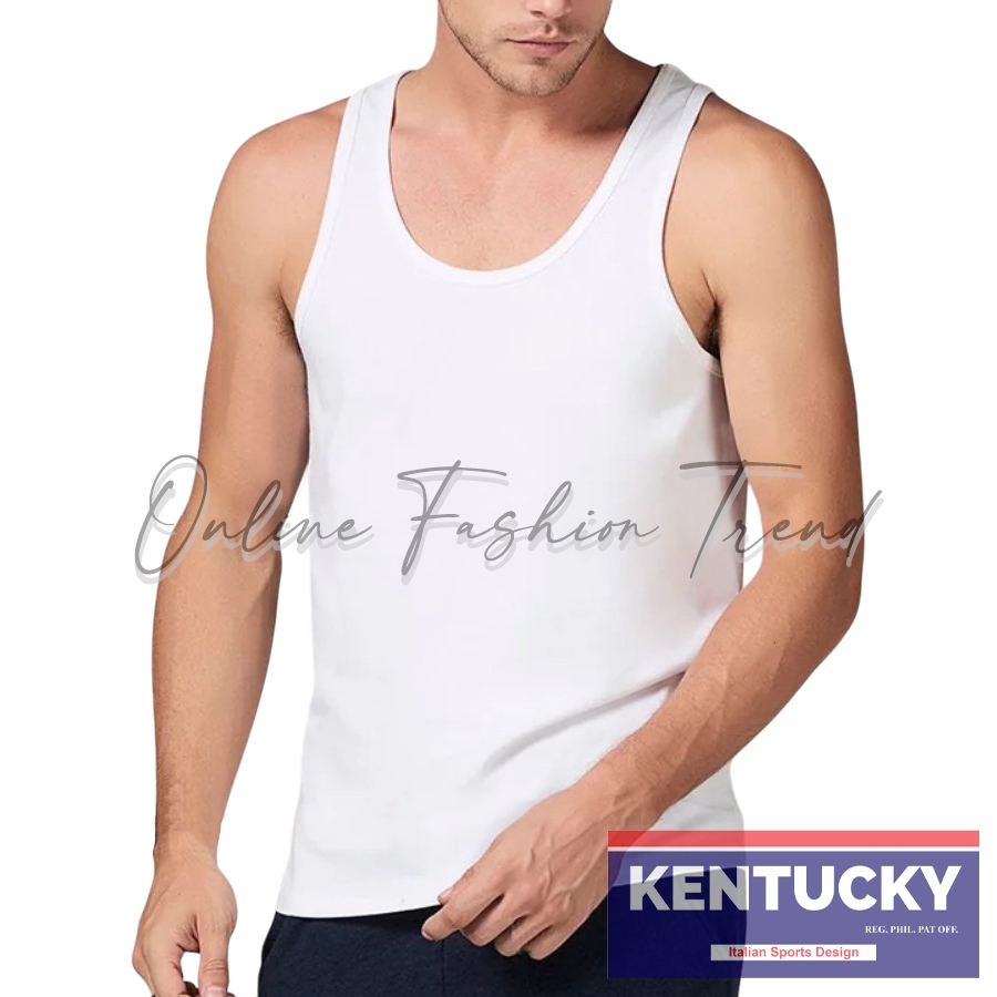 Kentucky Top Tank Sando Plain White for Adult Men | Shopee Philippines