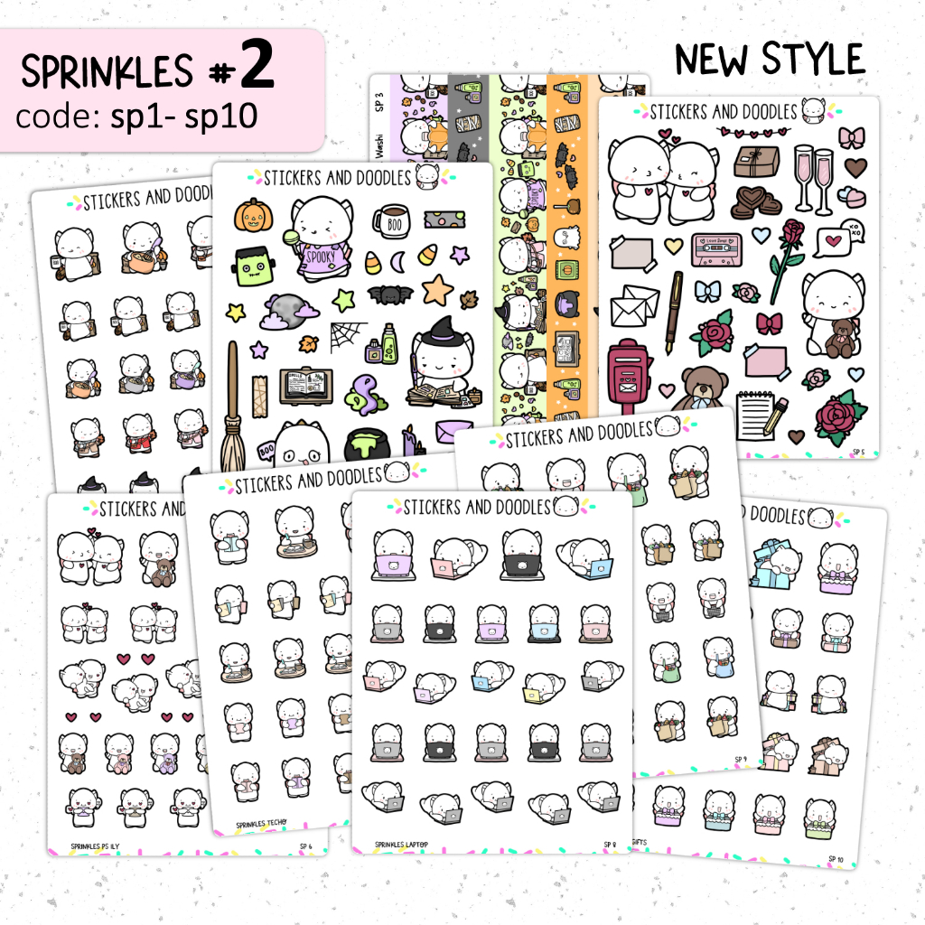 Sprinkles Planner Stickers #2 sp1 sp2 sp3 sp4 sp5 sp6 sp7 sp8 sp9 sp10 ...