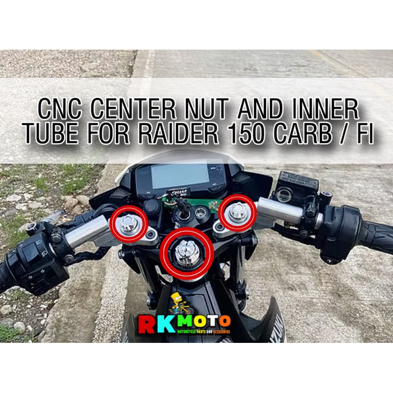 CNC CENTER NUT AND INNER TUBE FOR RAIDER 150 CARB / FI | Shopee Philippines