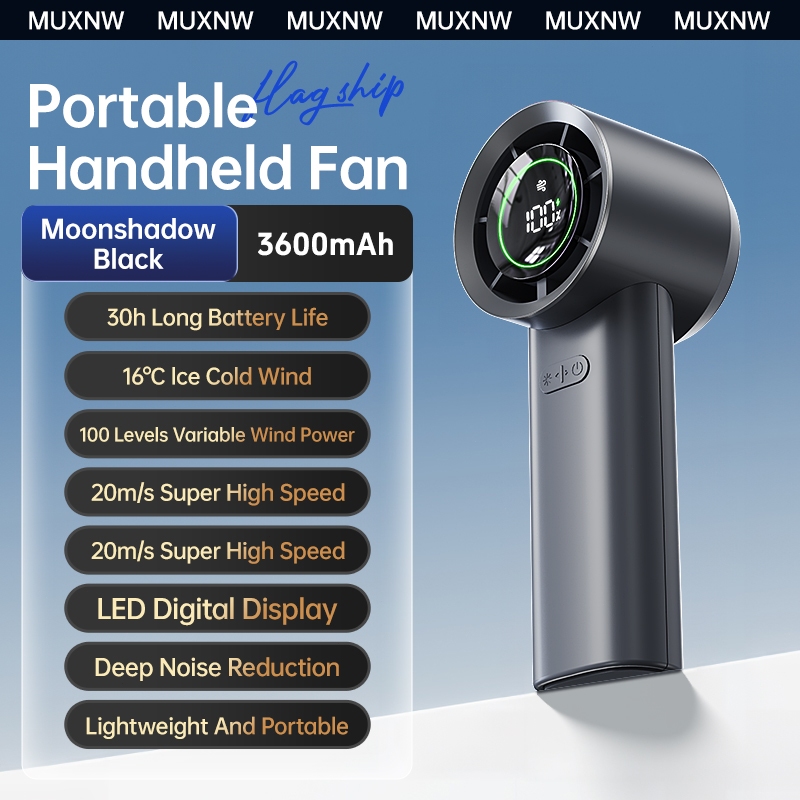 MUXNW Portable Fan Mini Jet Rechargeable Handheld Portable Strong Wind ...