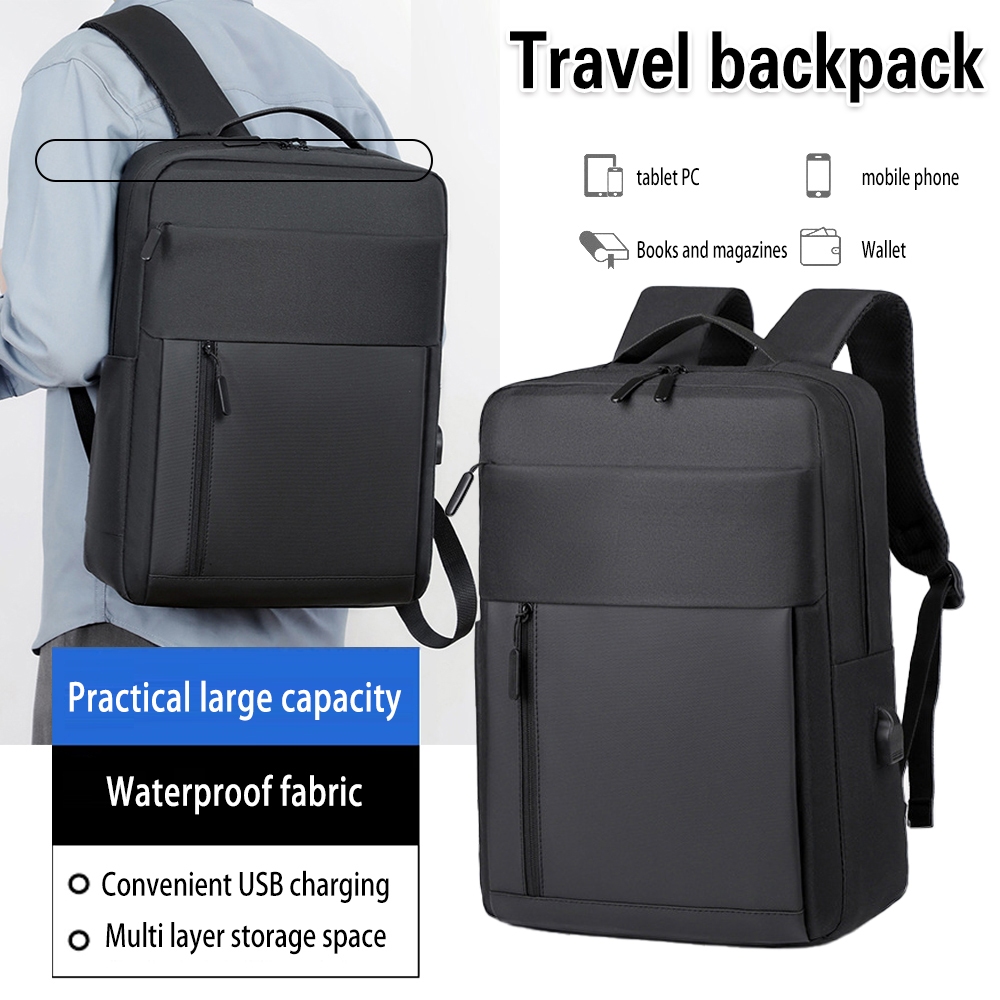 Men's Multifunctional Business Laptop Backpack USB Rechargeable ...