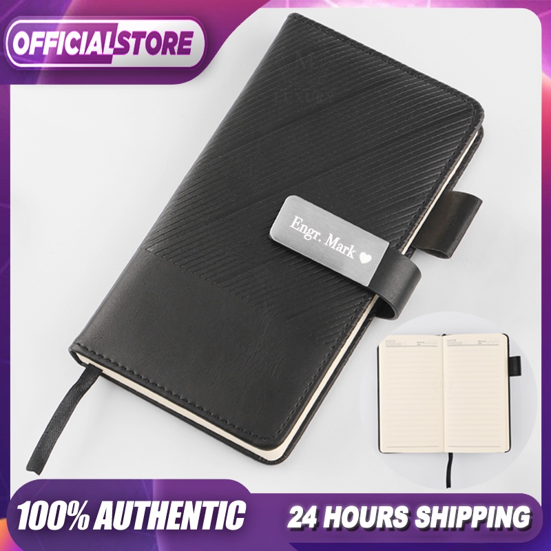 Personalized Name Notebook with Magnetic Side Pocket and Pen Holder PU ...