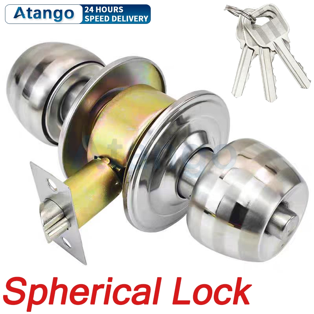 High Doorlock Door Knob Heavy Duty Double Lock Door Knob Set Stainless ...