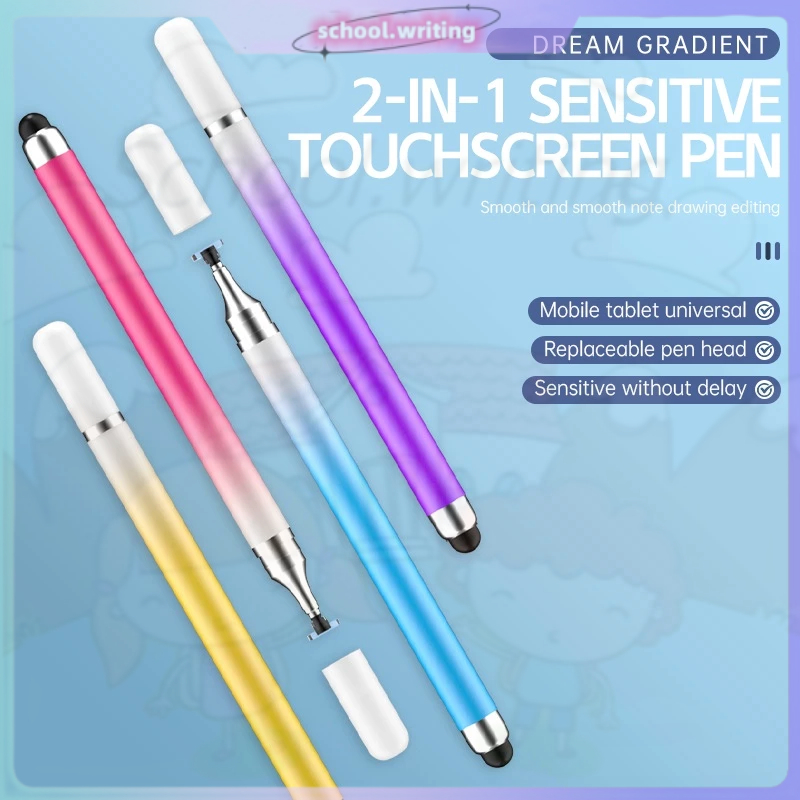 In Stylus Gradient Color Dual-Head Touch Pen Mobile Phone Tablet Stylus  Painting Tool