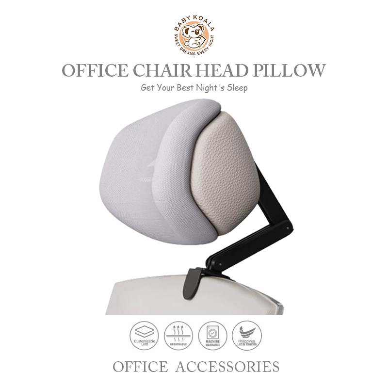 Upgraded Memory Foam Headrest Attachment For Office Chair Adjustable ...