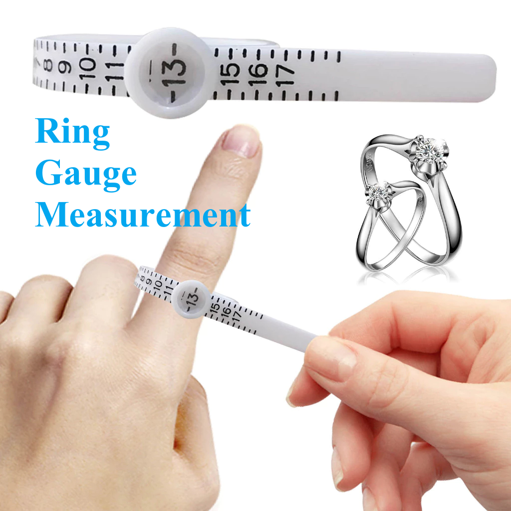 Ring Measuring Tool Finger Sizer Gauge with Digital Magnifying Glass ...