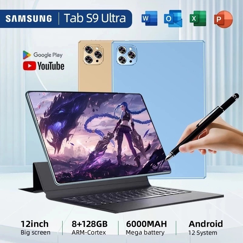 2025 New Sam-sung Tablet S9 Ultra Android Tablet 12GB+512GB Learning ...