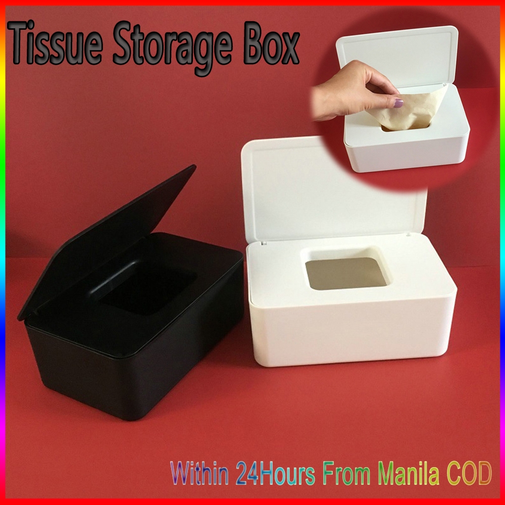 Dustproof Tissue Storage Box with Lid Sealing Mask Box Dry And Wet Dual ...
