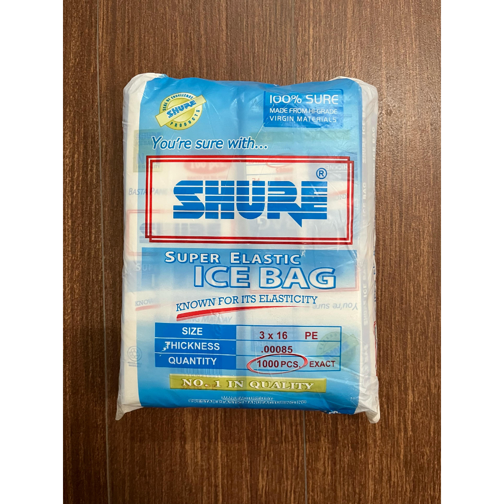 PER BUNDLE 3X16 SHURE ICE BAG 10 packs x 100 pcs | Shopee Philippines