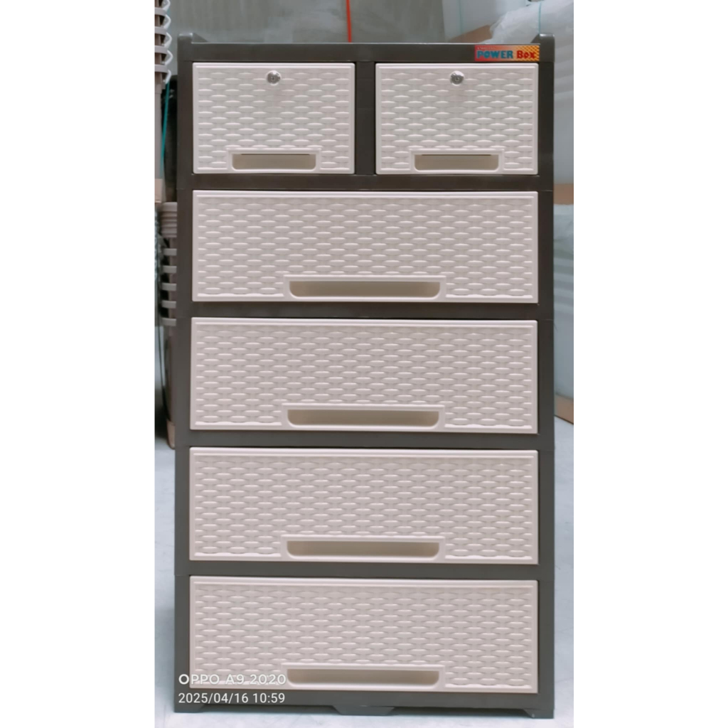 DRAWER POWER BOX 5 LAYER RATTAN PLASTIC Model #2268-5LAYER & #2268A ...
