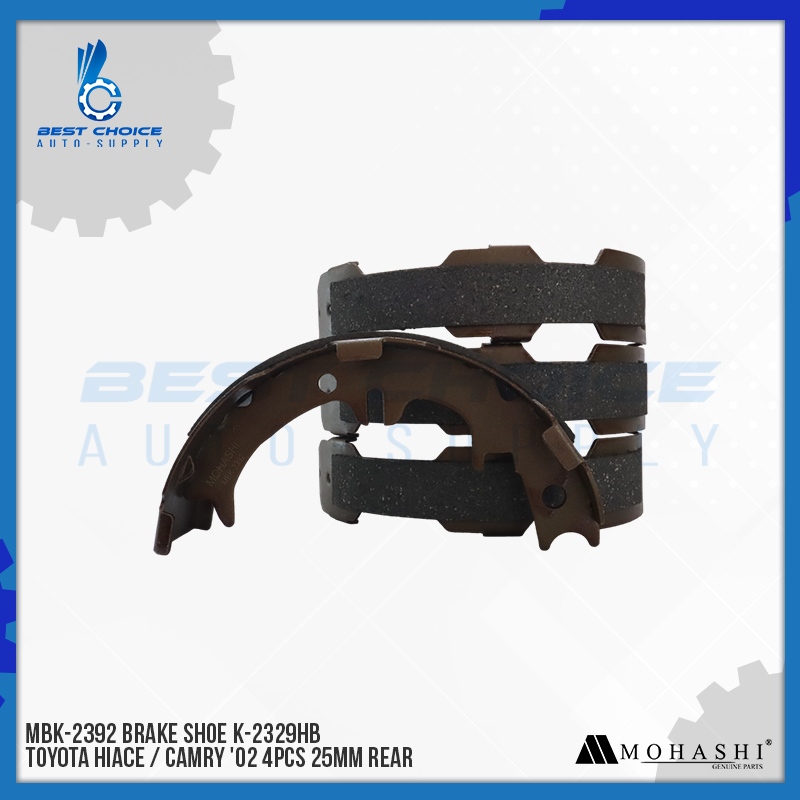 BRAKE SHOE TOYOTA HIACE TOYOTA CAMRY 25MM REAR 2002 K-2329HB MOHASHI ...