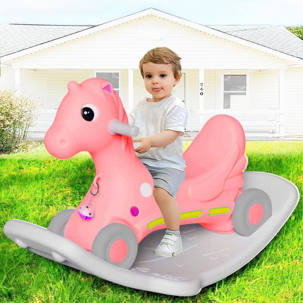 Yokohama 3in1 Big Rocking Horse Rider Push Rocker Horse Toys Ride On ...